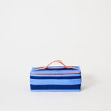Takeaway Bag with zip and soft woven handle, in Blue Stripe. 
- Project Ten