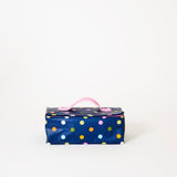 Takeaway Bag – Confetti - Project Ten
Polka dots on navy background with pink fabric handle