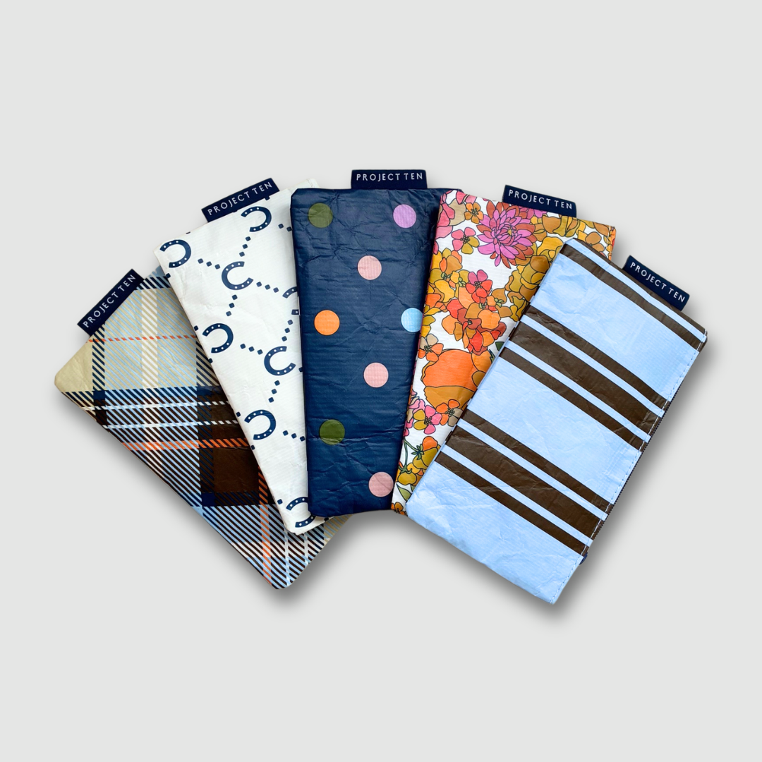 Tiny Zip Pouch – Oxford Stripe - Project Ten