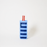 Wine Bag with soft woven handle, in Blue Stripe. 
- Project Ten