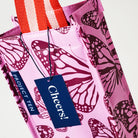 Close up of the Wine Bag and soft woven handle in Butterfly.
- Project Ten