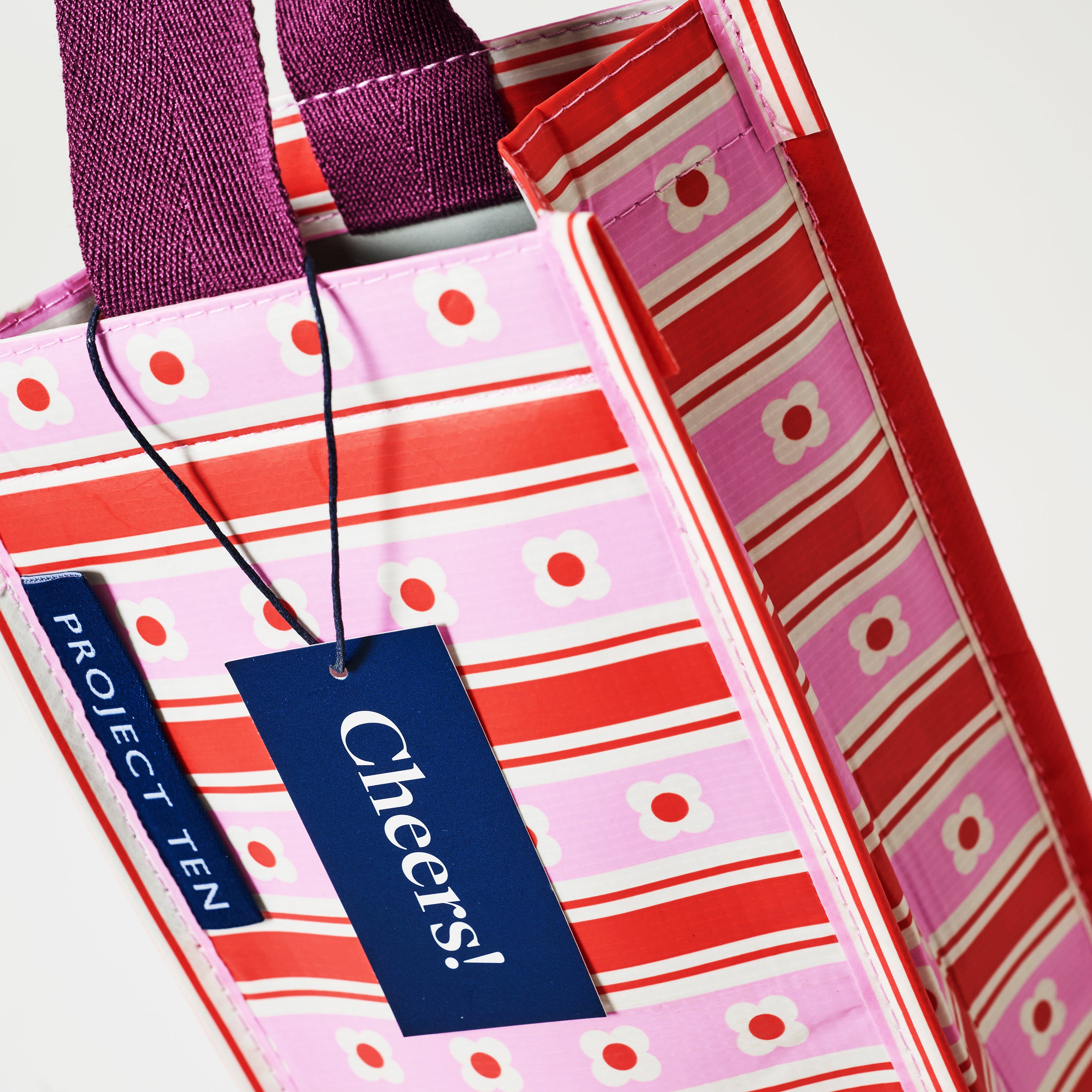 Close up of Wine Bag and handle.
- Project Ten