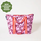 Zip Medium Tote with soft woven shoulder strap and handles, in Butterfly. 
- Project Ten