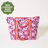 Zip Medium Tote with soft woven shoulder strap and handles, in Butterfly. 
- Project Ten
