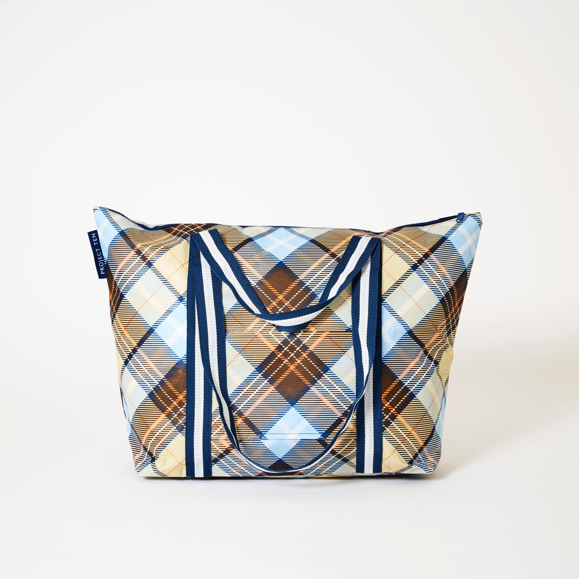 Zip Medium Tote – Country Plaid - Project Ten