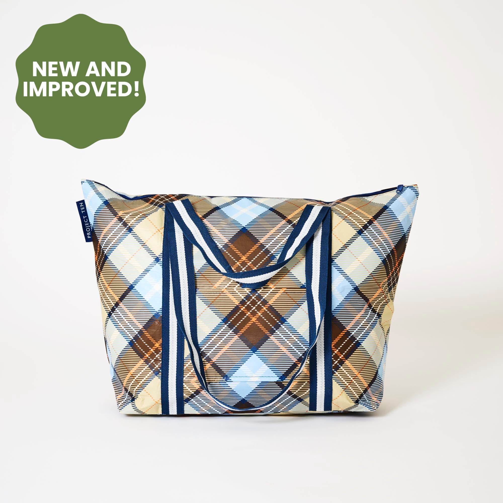 Zip medium tote in Country Plaid - Project Ten 