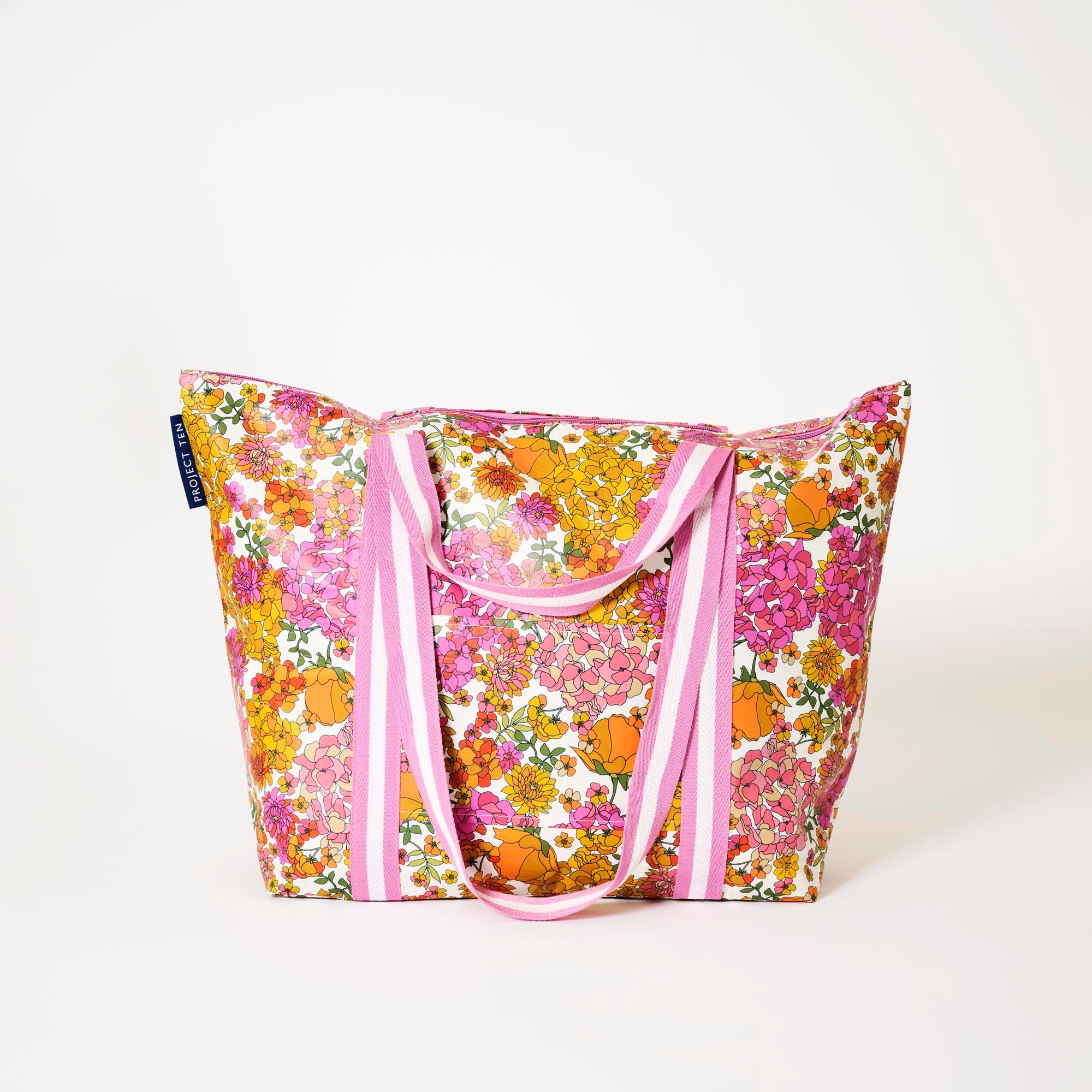 Zip Medium Tote – Hydrangea - Project Ten