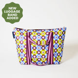 Zip Medium Tote with soft woven handles and shoulder strap, in Mosaic. 
- Project Ten