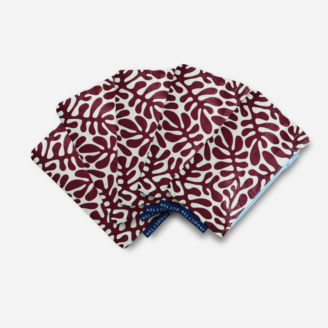 Tiny Zip Pouch Bundle (x5) – Coral - Project Ten