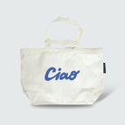 Zipped Cotton Tote – Ciao – Blue - Project Ten