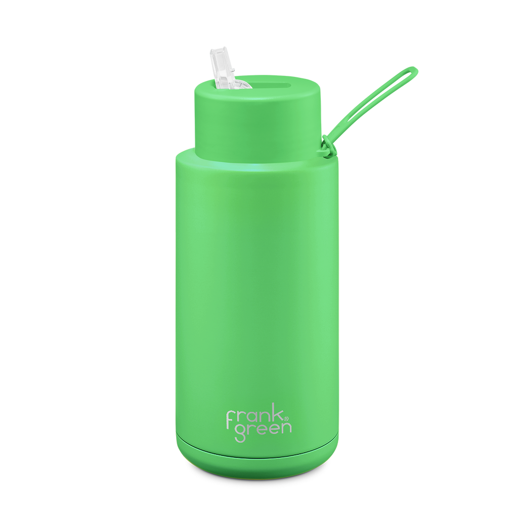 Frank Green Insulated Drink Bottle 1l - Neon Green - Project Ten