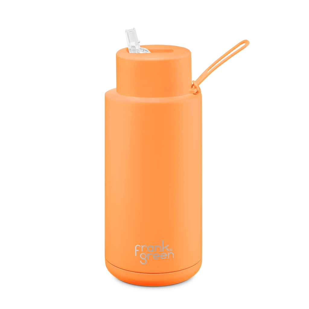 Frank Green Insulated Drink Bottle 1l - Neon Orange - Project Ten