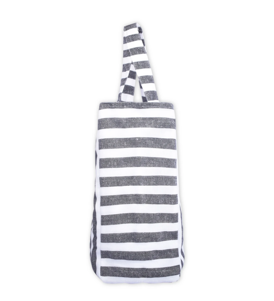 Mexican Recycled Cotton Beach Bag Black & White - Project Ten