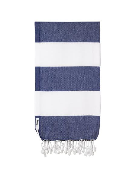 Turkish Beach Towel - Navy Stripe - Project Ten